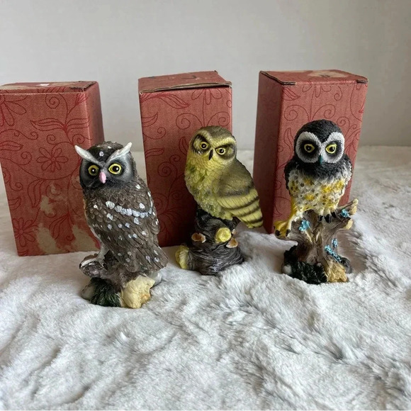 Set of 3 Small Owls - Picture 12 of 16